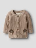 Product image thumbnail - MUSHROOM KNITTED CARDIGAN, Oxford Tan | 1