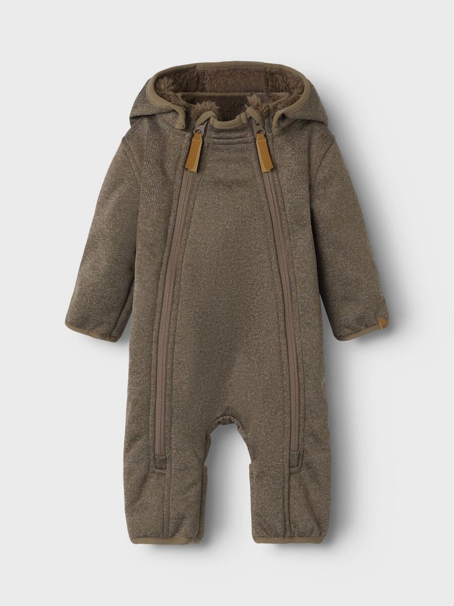 Carousel image - LOOSE FIT SOFTSHELL SUIT, Shitake | 1