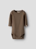 Product image thumbnail - LONG SLEEVED ROMPER, Shitake | 1