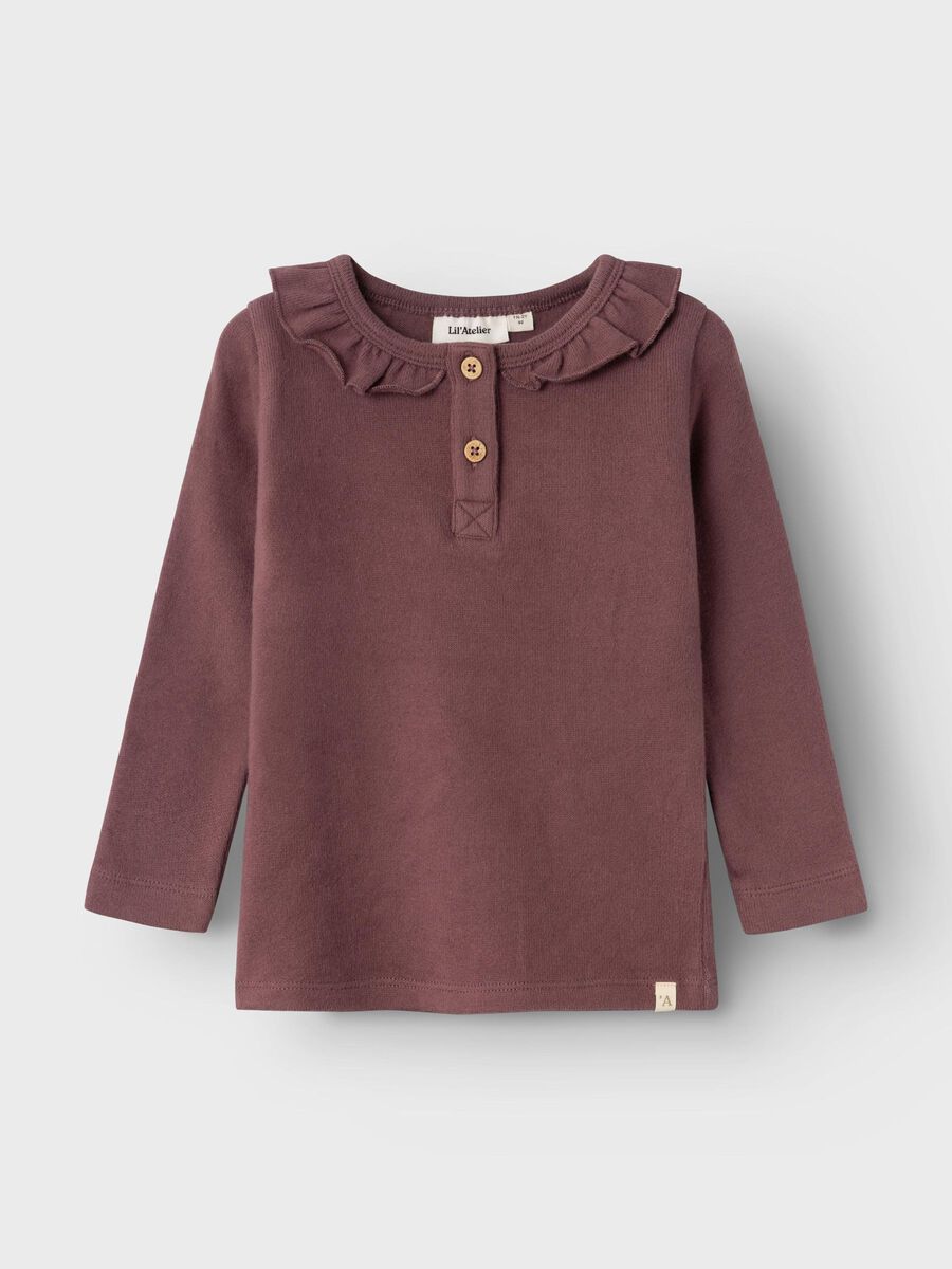 Name it SLIM FIT LONG SLEEVED TOP, Rose Brown, highres - 13233772_RoseBrown_003.jpg