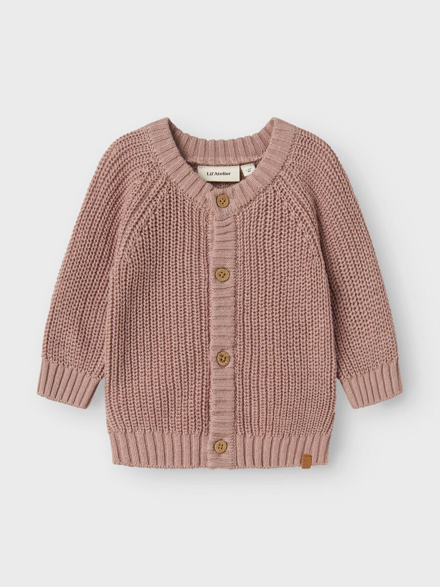name it LONG SLEEVED KNITTED CARDIGAN, Misty Rose, highres - 13231617_MistyRose_003.jpg