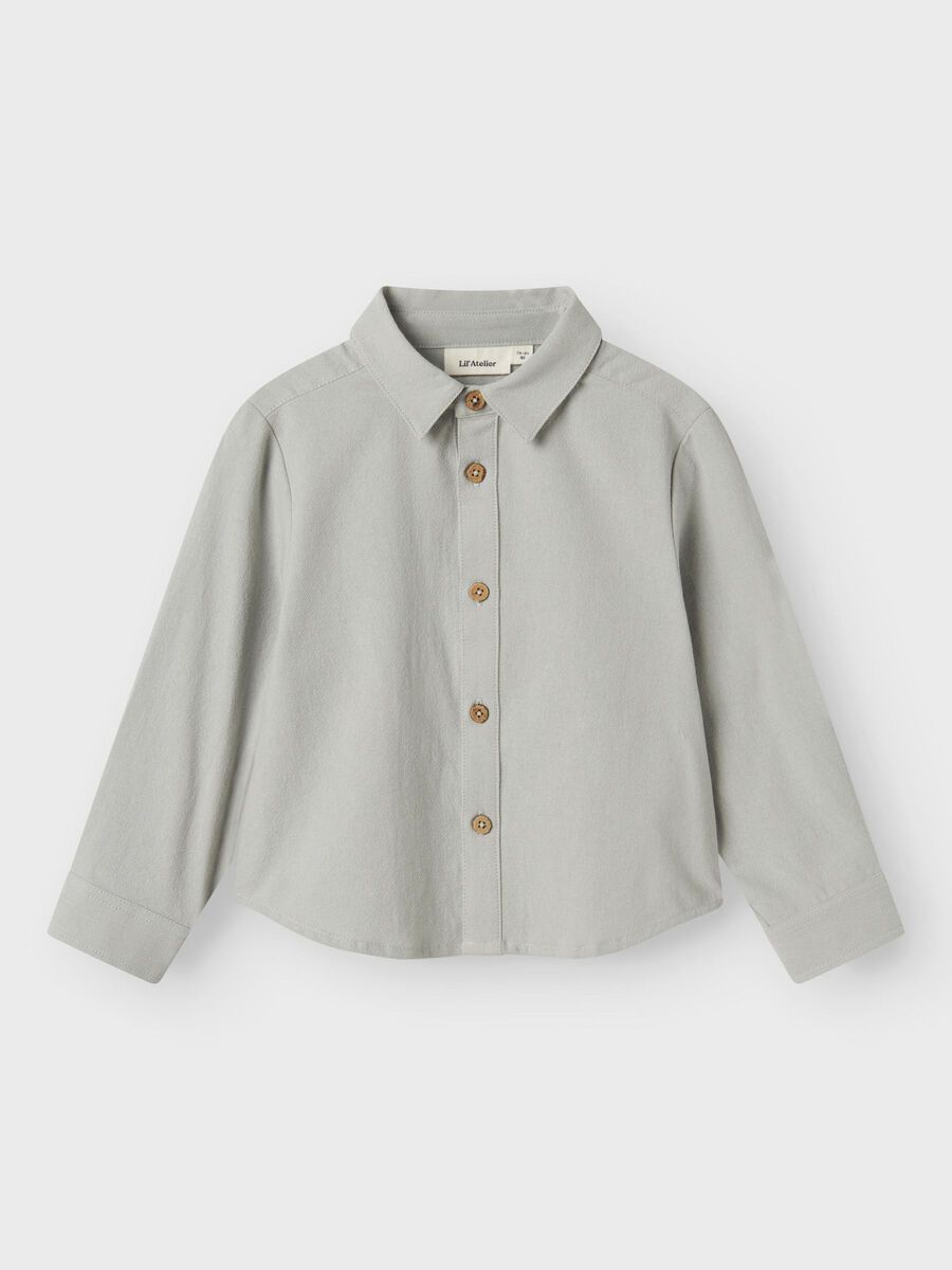 name it ORGANIC COTTON SHIRT, Mirage Gray, highres - 13240510_MirageGray_003.jpg