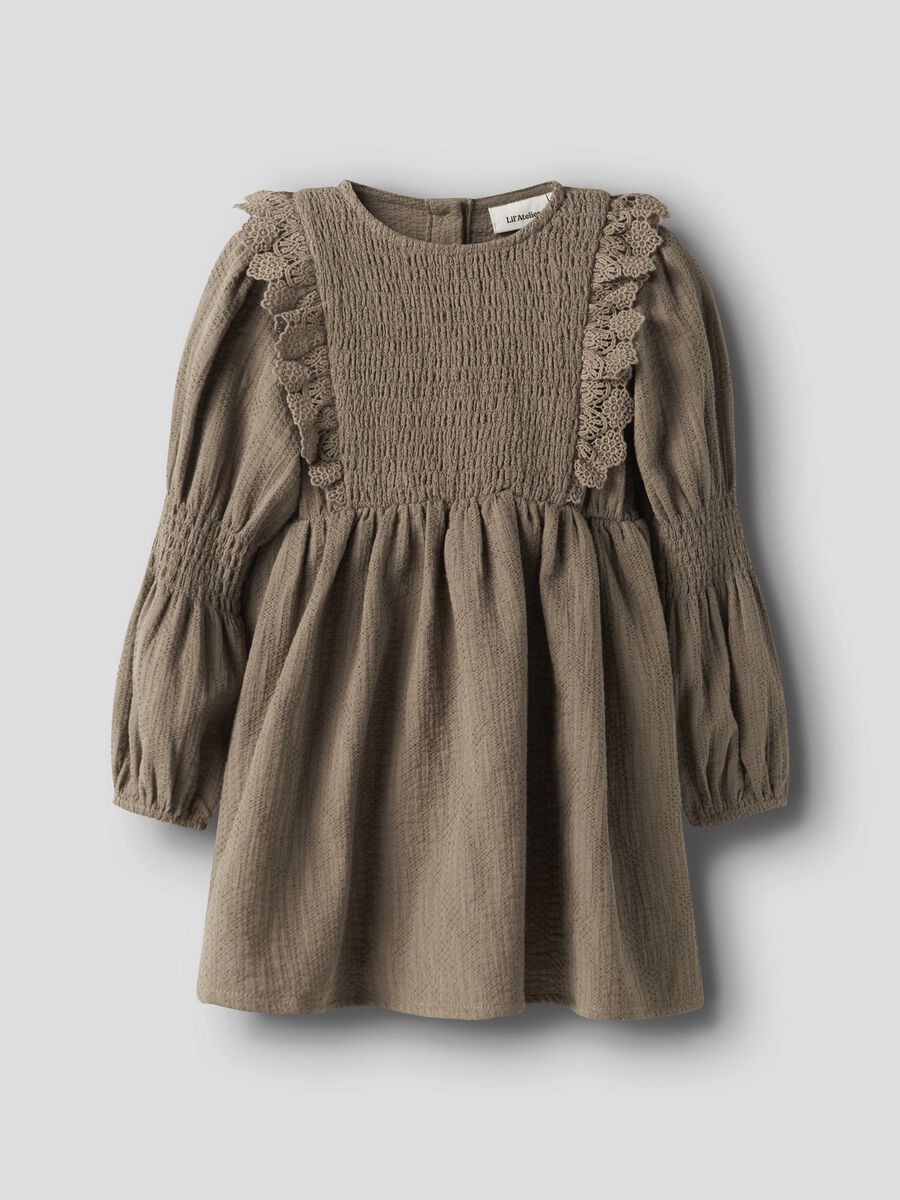 Carousel image - ORGANIC COTTON DRESS, Sepia Tint | 1