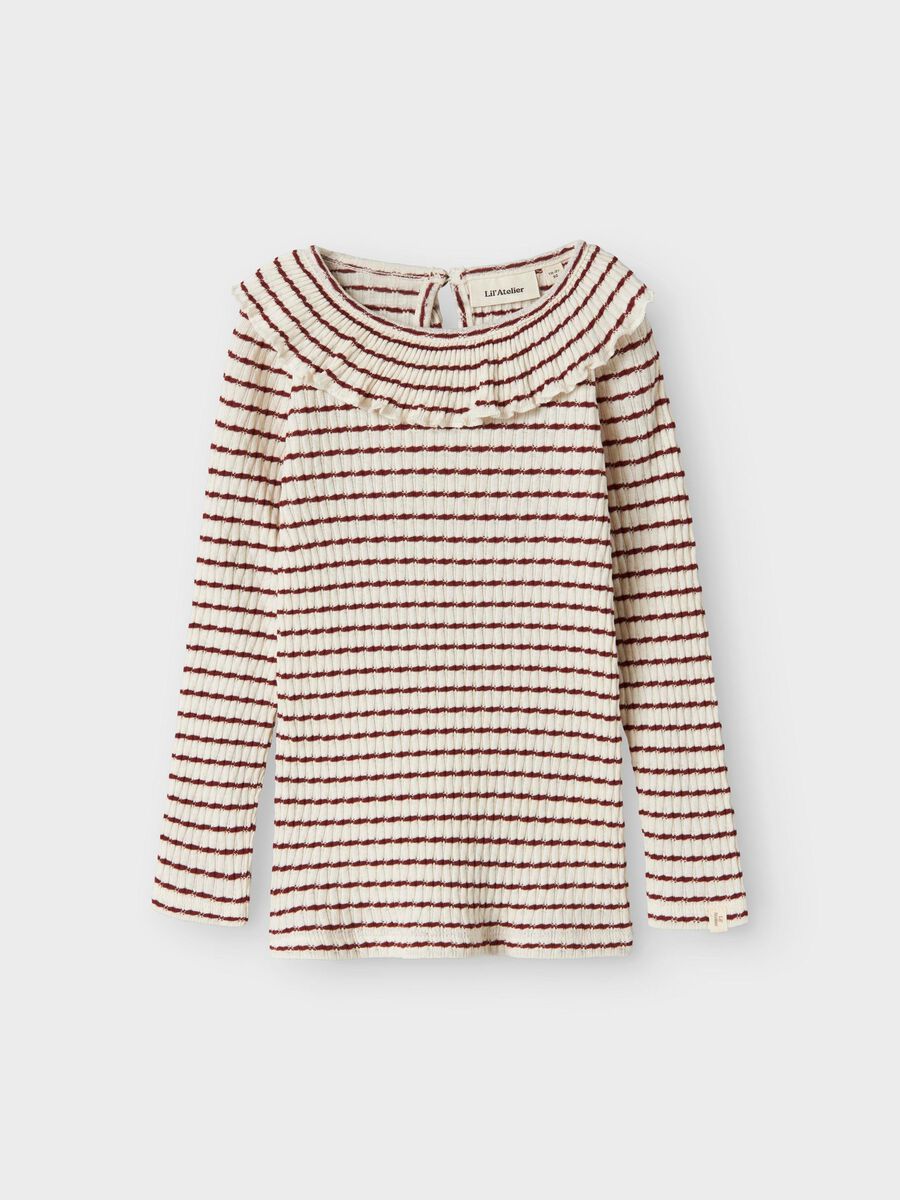 Carousel image - ORGANIC COTTON LONG SLEEVED TOP, Hot Chocolate | 1
