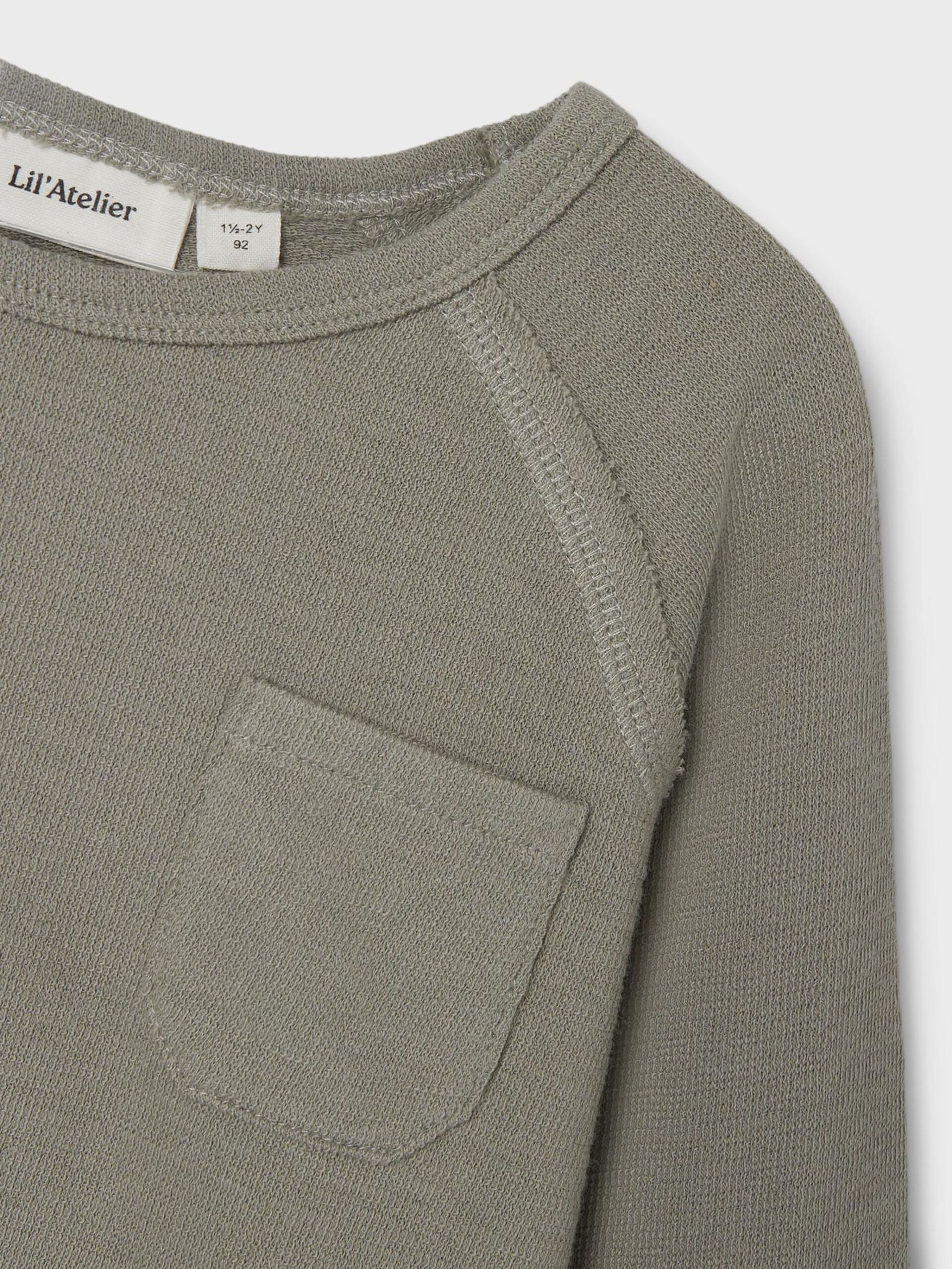 Carousel image - ORGANIC COTTON LONG SLEEVED TOP, Dried Sage | 3