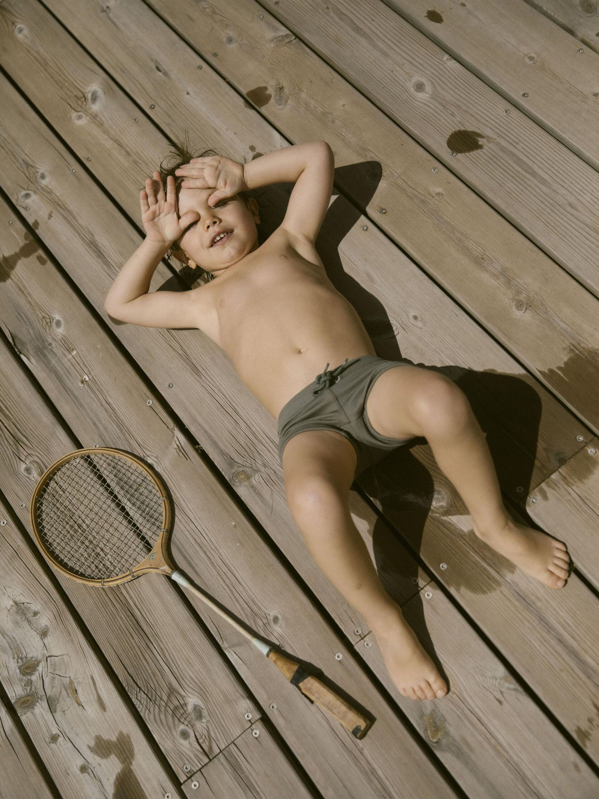 Carousel image - TIGHT SWIM SHORTS, Forest Fog | 3