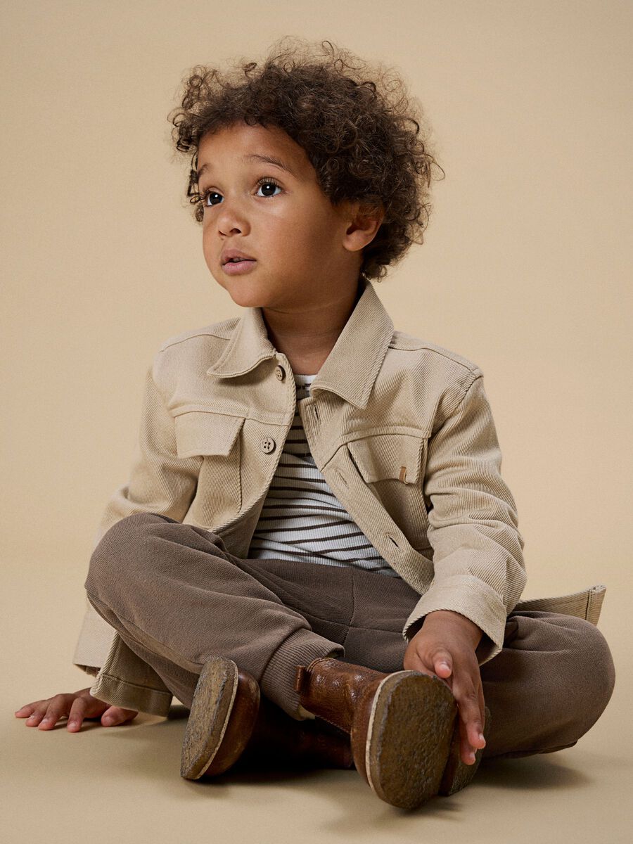 Product carousel image - COUPE CLASSIQUE JOGGING EN MOLLETON, Shitake | 1