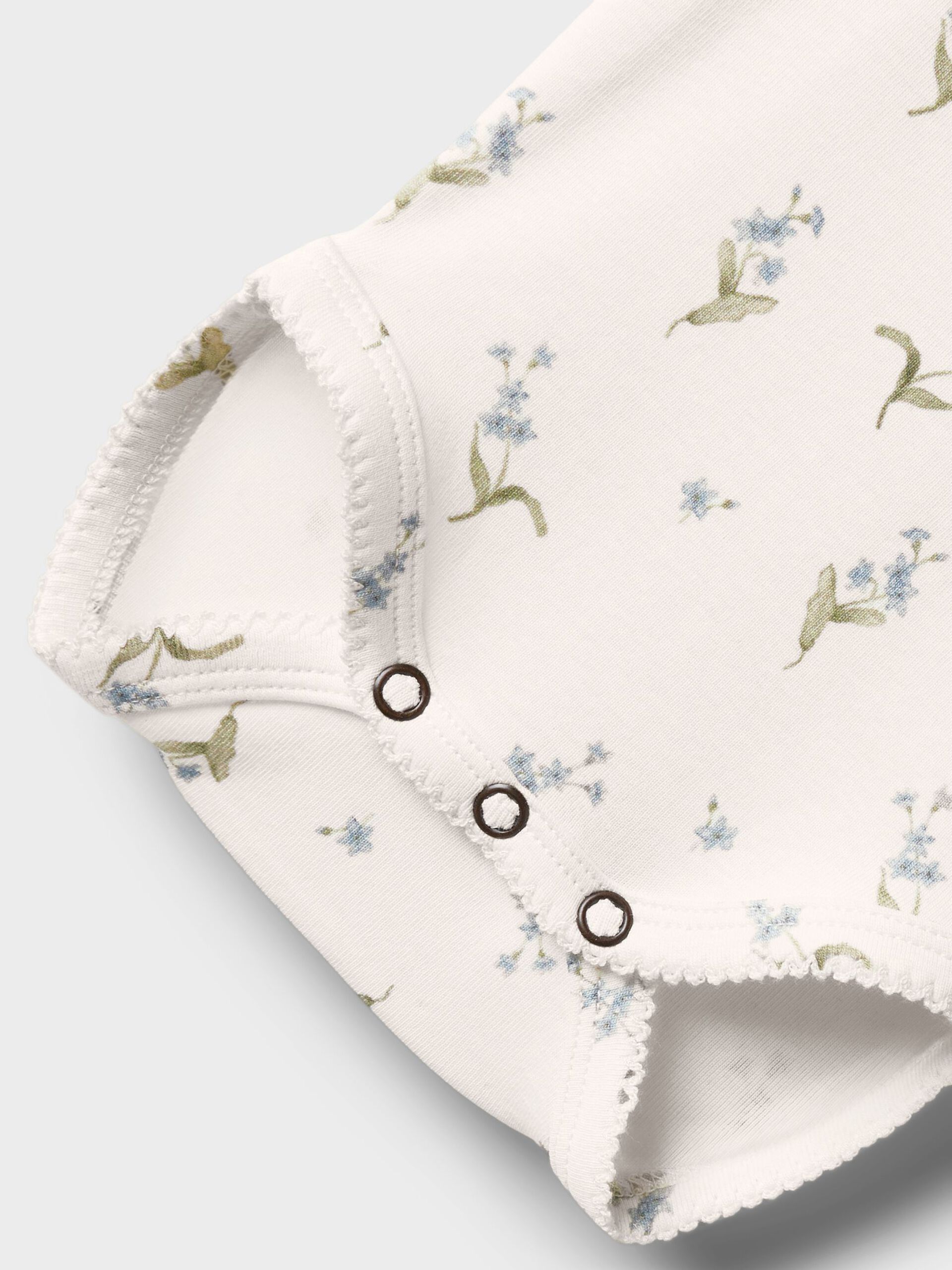Carousel image - SHORT SLEEVED ROMPER, Coconut Milk | 3