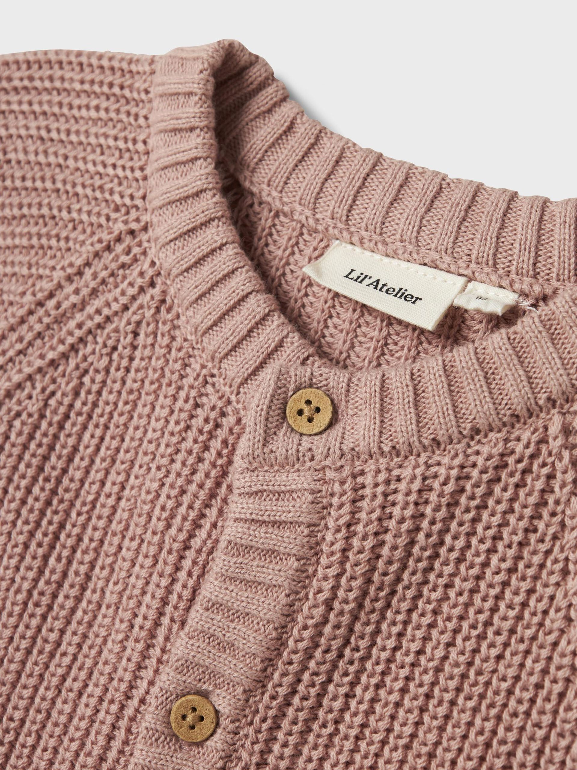 Carousel image - LONG SLEEVED KNITTED CARDIGAN, Misty Rose | 5