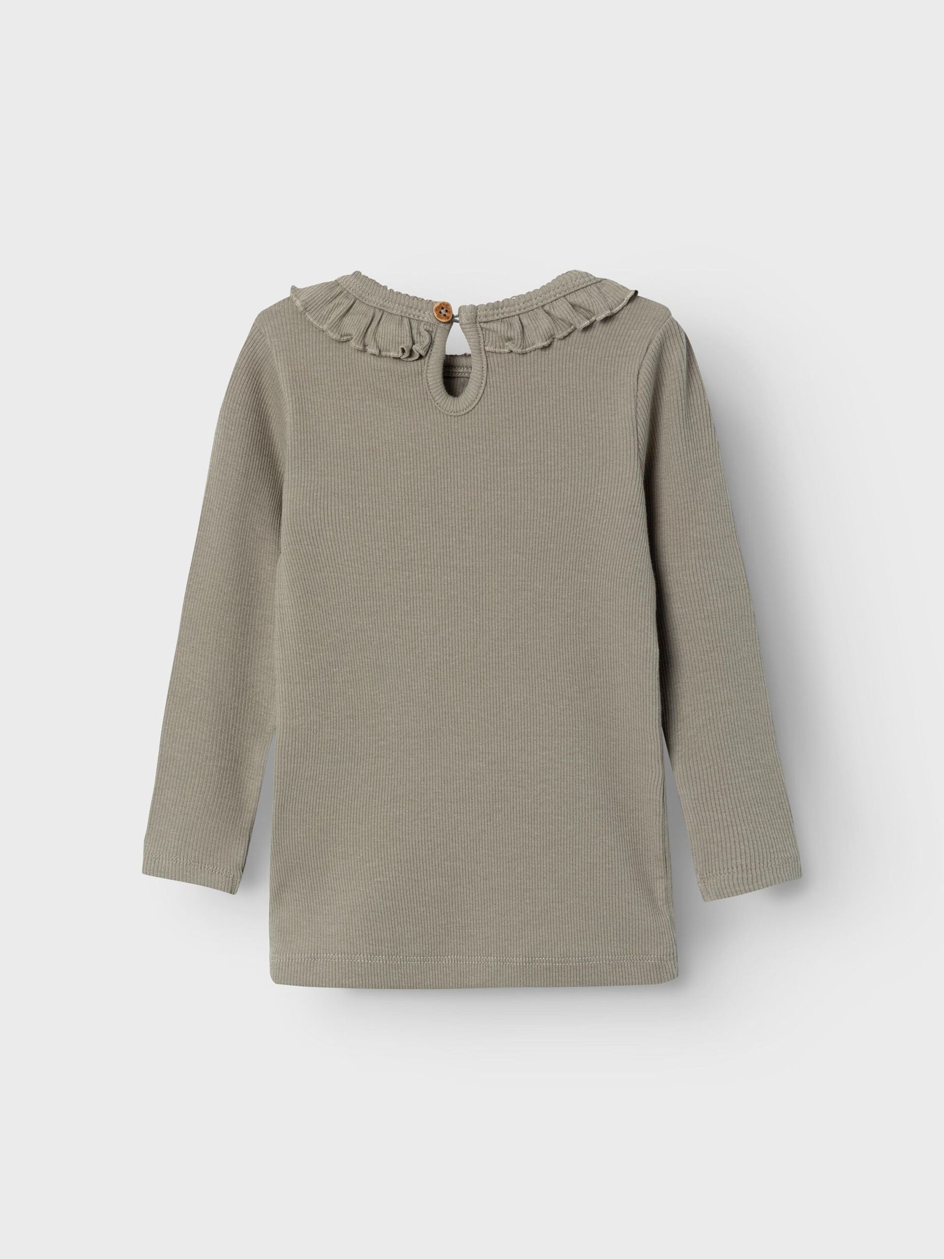 Carousel image - SLIM FIT TOP MED LANGE ÆRMER, Dried Sage | 2