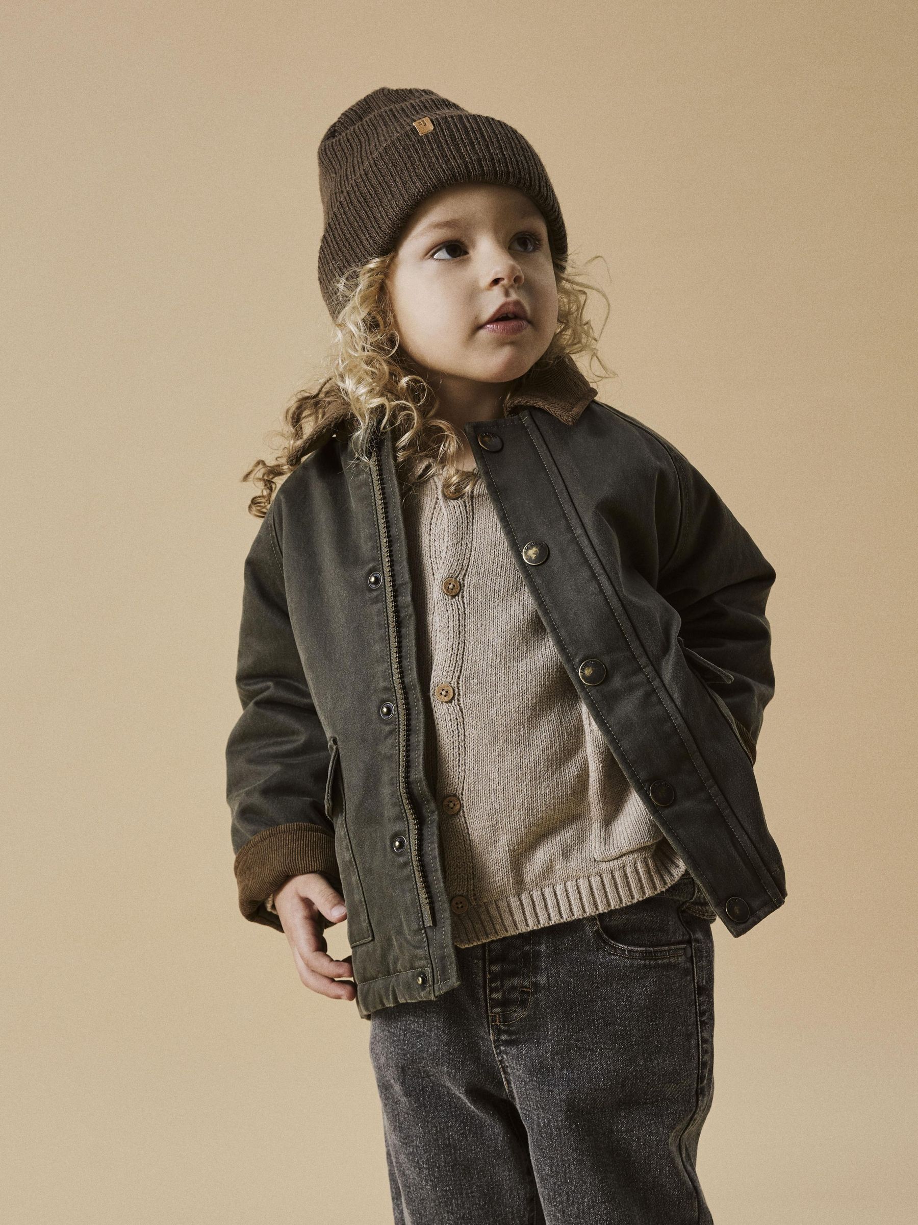 LOOSE FIT JACKET - Toddler 92-128 | | Green | Lil' Atelier® UK