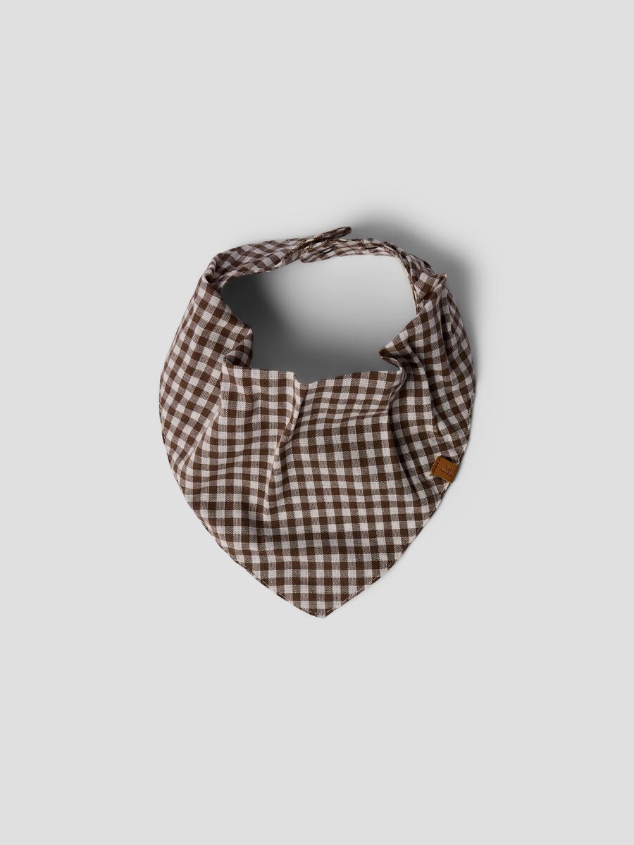 Product carousel image - ORGANIC COTTON SCARF BIB, Shitake | 1