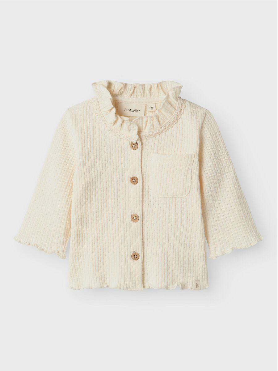Carousel image - BIO-BAUMWOLL STRICKJACKE, Turtledove | 1