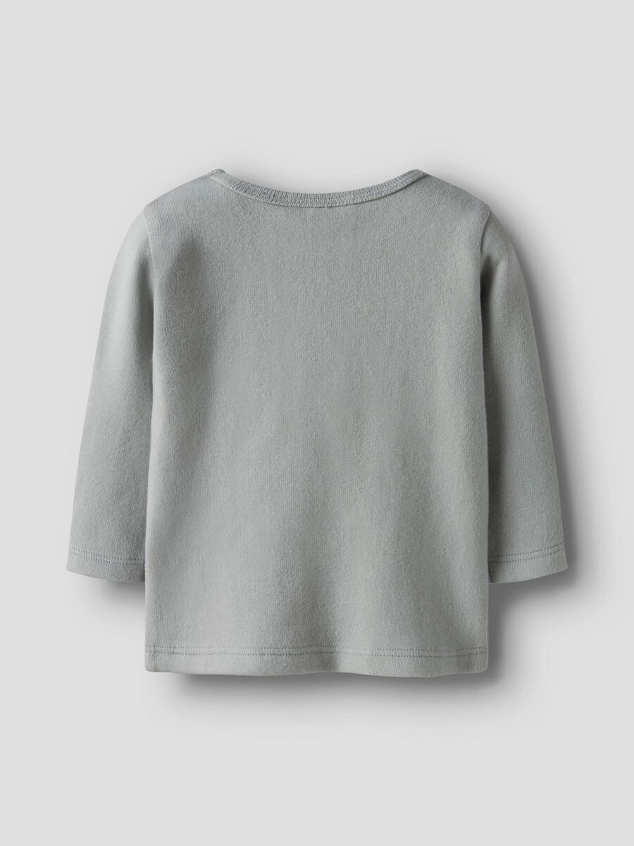 Product carousel image - ØKOLOGISK BOMULD TOP MED LANGE ÆRMER, Pigeon | 2
