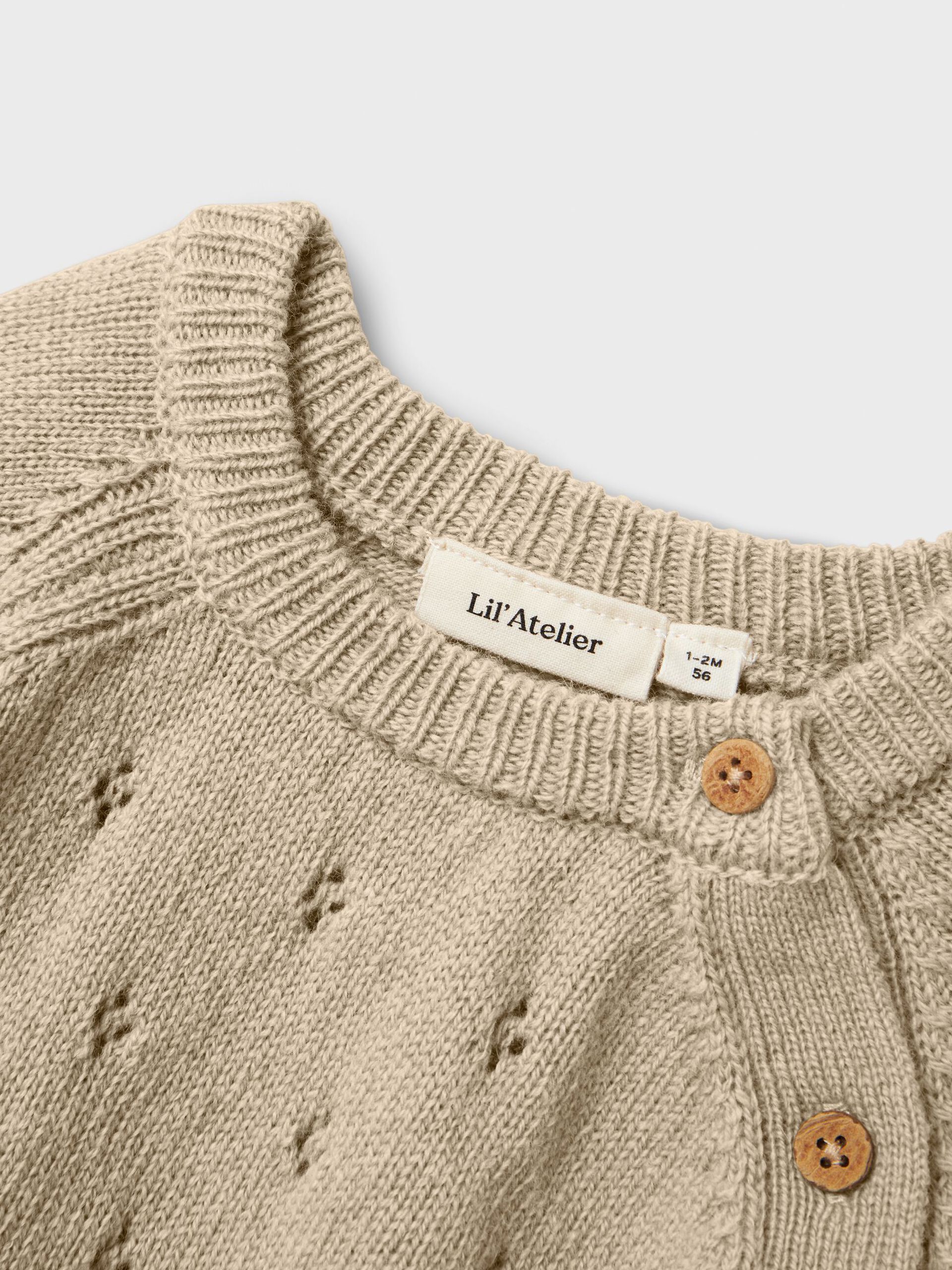Carousel image - OMSLAG STRIKKET PULLOVER, Safari | 5