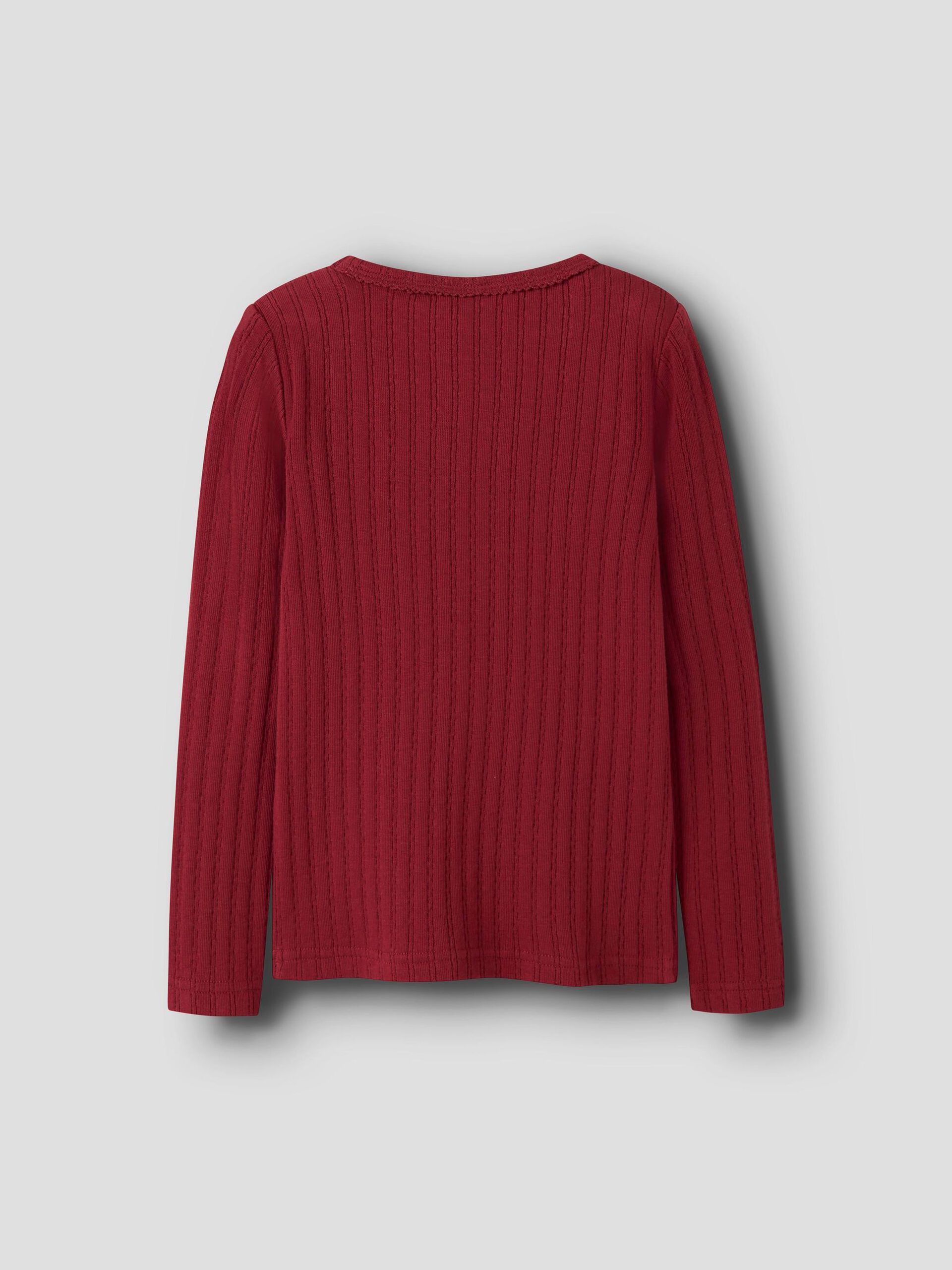 Carousel image - ORGANIC COTTON LONG SLEEVED TOP, Red Dahlia | 2