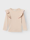 Product image thumbnail - SMAL PASSFORM LÅNGÄRMAD TOPP, Turtledove | 1