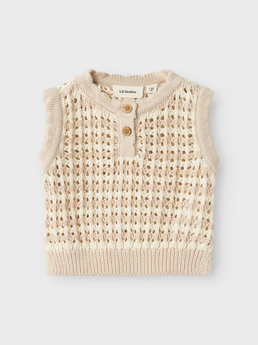 name it ORGANIC COTTON KNITTED VEST, Turtledove, highres - 13238312_Turtledove_1158986_003.jpg