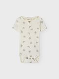 Product image thumbnail - SHORT SLEEVED ROMPER, Coconut Milk | 1