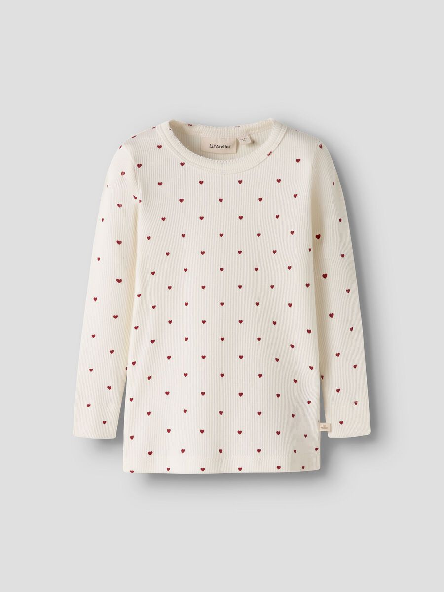 Product carousel image - PRINTED LONG SLEEVED TOP, Coconut Milk | 1