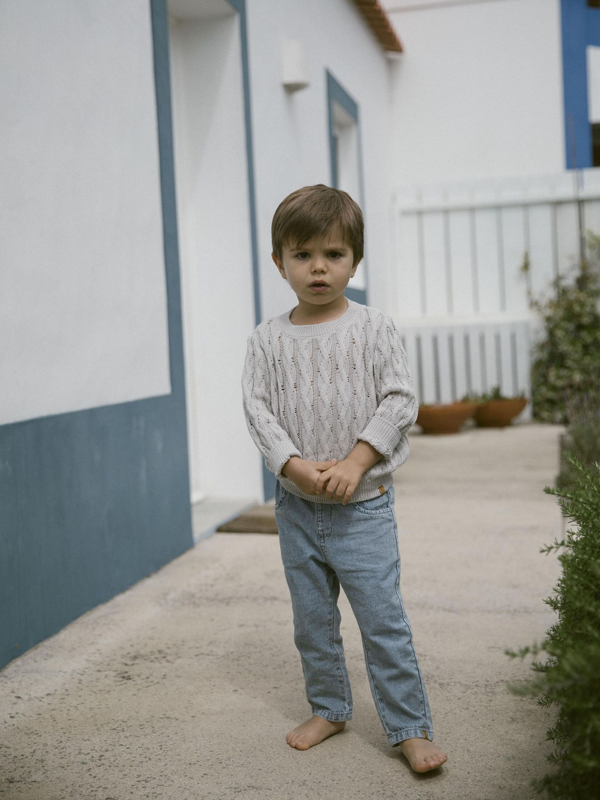 Carousel image - LONG SLEEVED KNITTED PULLOVER, Vapor Blue | 2