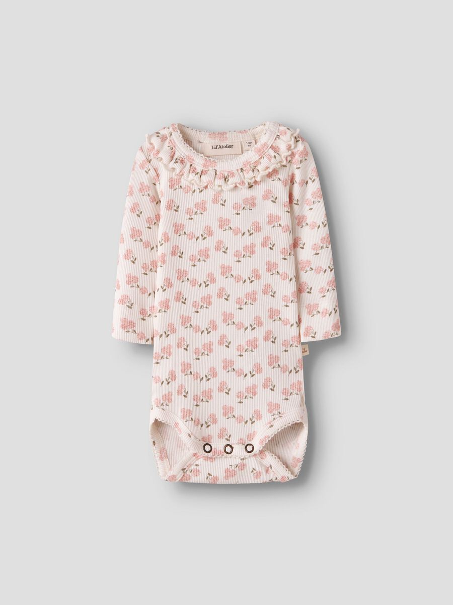 Product carousel image - LONG SLEEVED ROMPER, Coconut Milk | 1