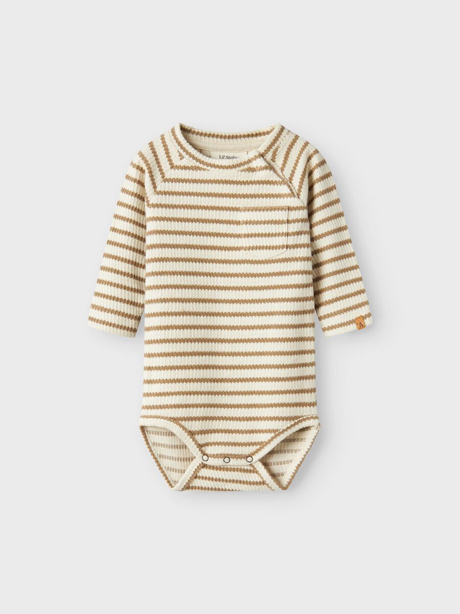 Product carousel image - LONG SLEEVED ROMPER, Turtledove | 1