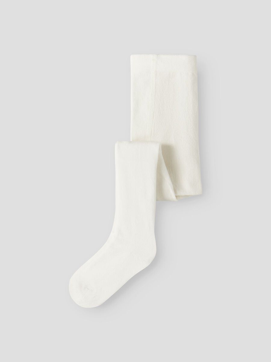Carousel image - RIB KNIT PANTYHOSE, Coconut Milk | 1