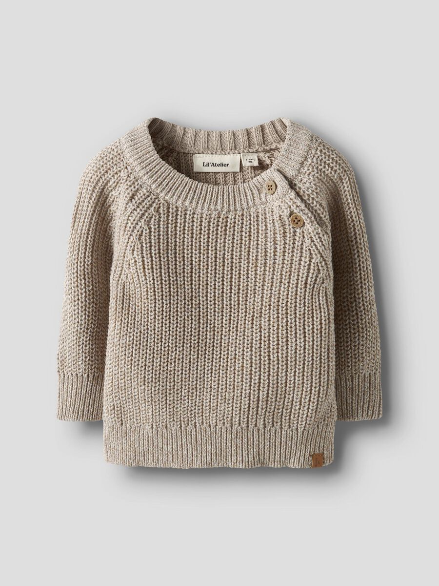 Product carousel image - EN COTON BIOLOGIQUE PULL EN MAILLE, Oxford Tan | 1