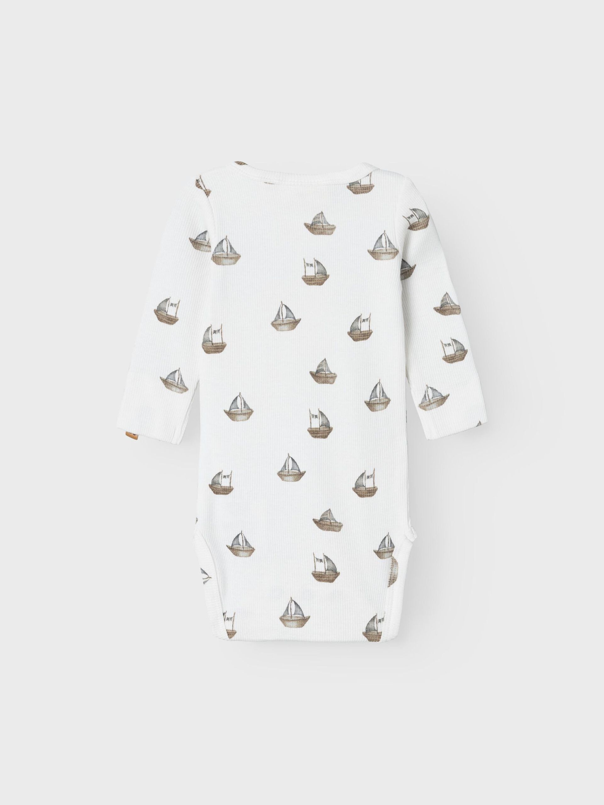 Carousel image - LONG SLEEVED ROMPER, Coconut Milk | 4