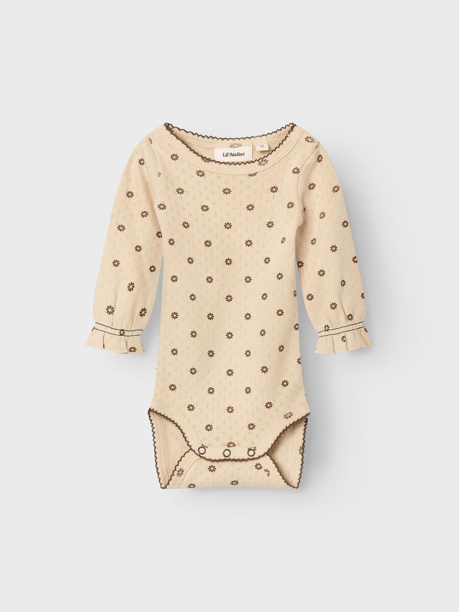 Product carousel image 2 LONG SLEEVED ROMPER, Wood Ash