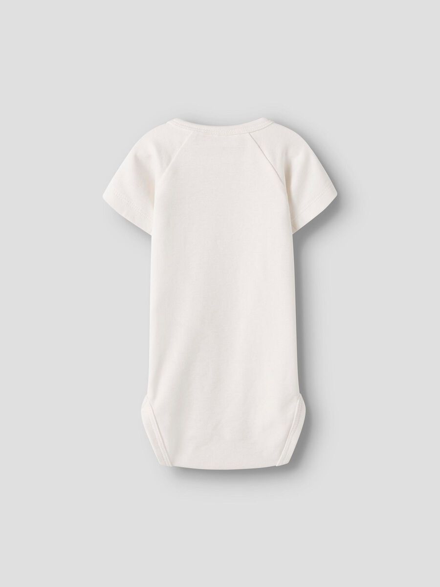 Product carousel image - SHORT SLEEVED ROMPER, Coconut Milk | 2