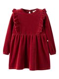 Product image thumbnail - VELOUR DRESS, Red Dahlia | 6