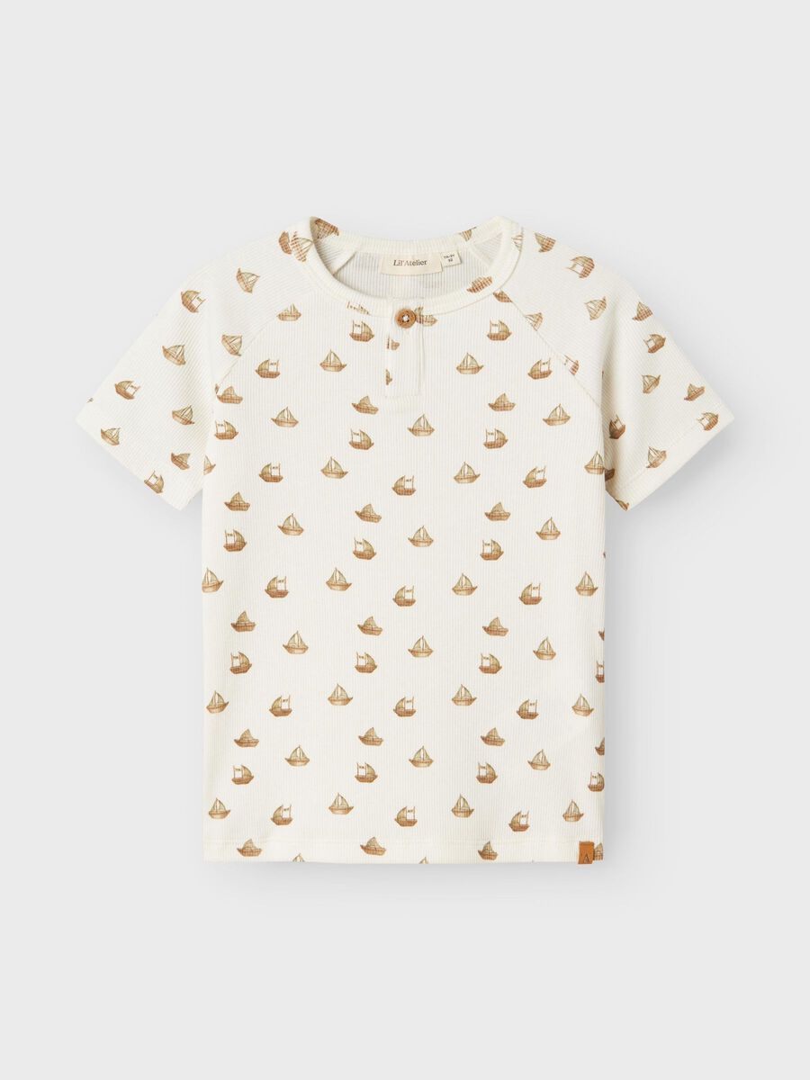 name it SLIM FIT T-SHIRT, Coconut Milk, highres - 13243728_CoconutMilk_1187280_003.jpg