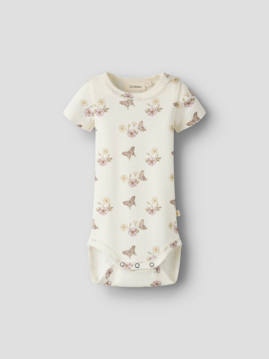 Product carousel image - PRINTED ROMPER, Coconut Milk | 1
