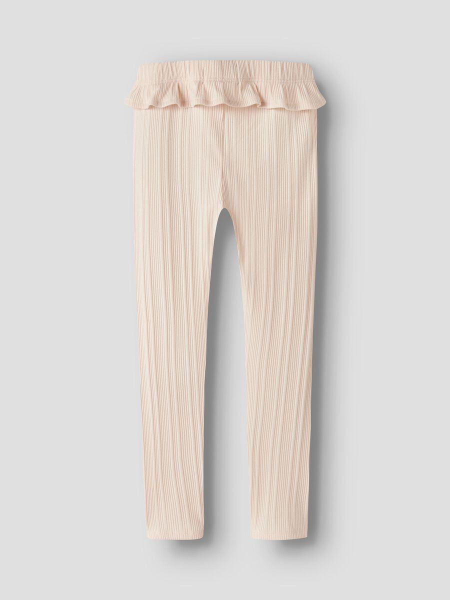 Product carousel image - RIB KNITTED LEGGINGS, Novelle Peach | 2