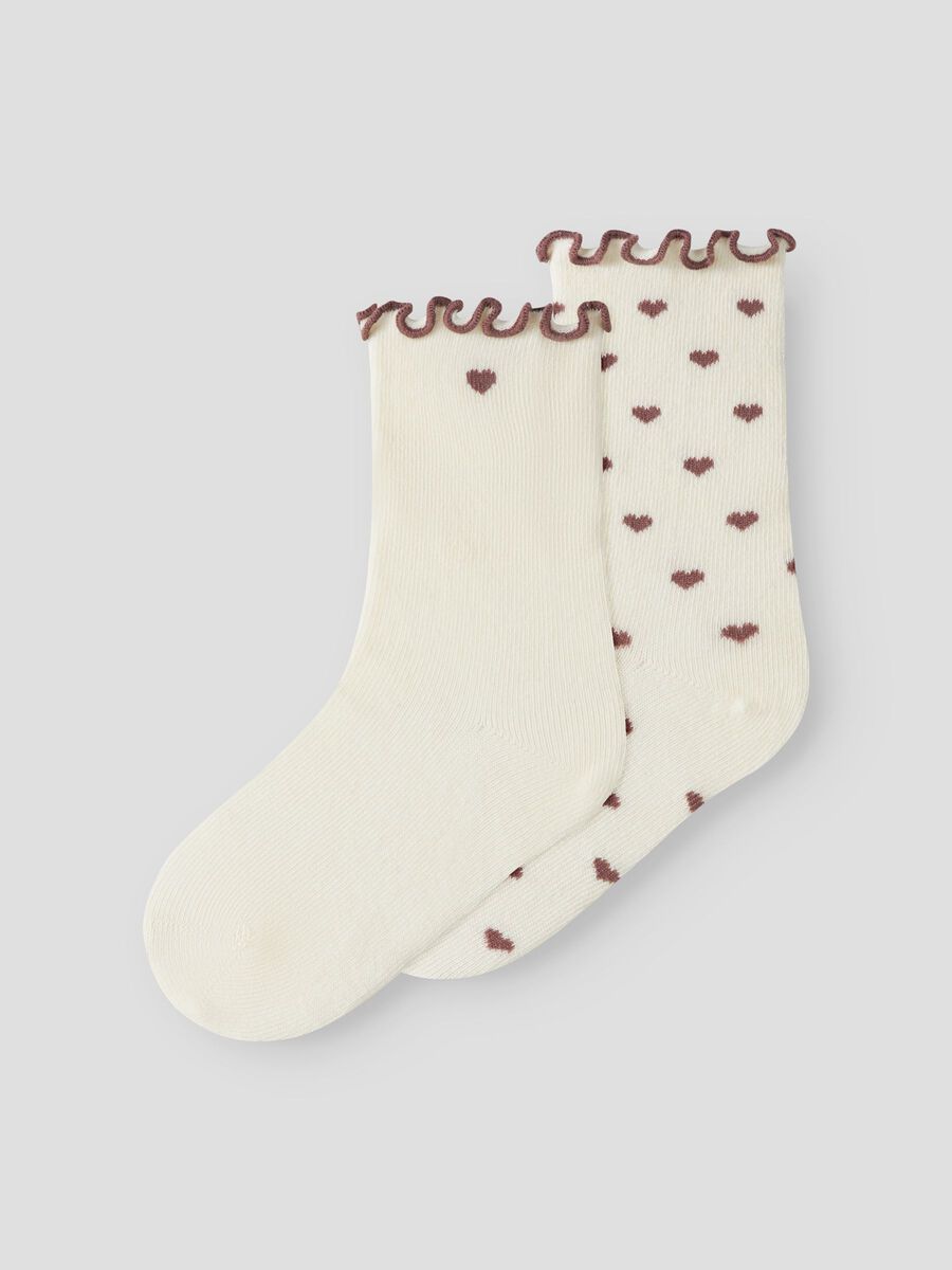 2 pack socks, colour: turtledove, white