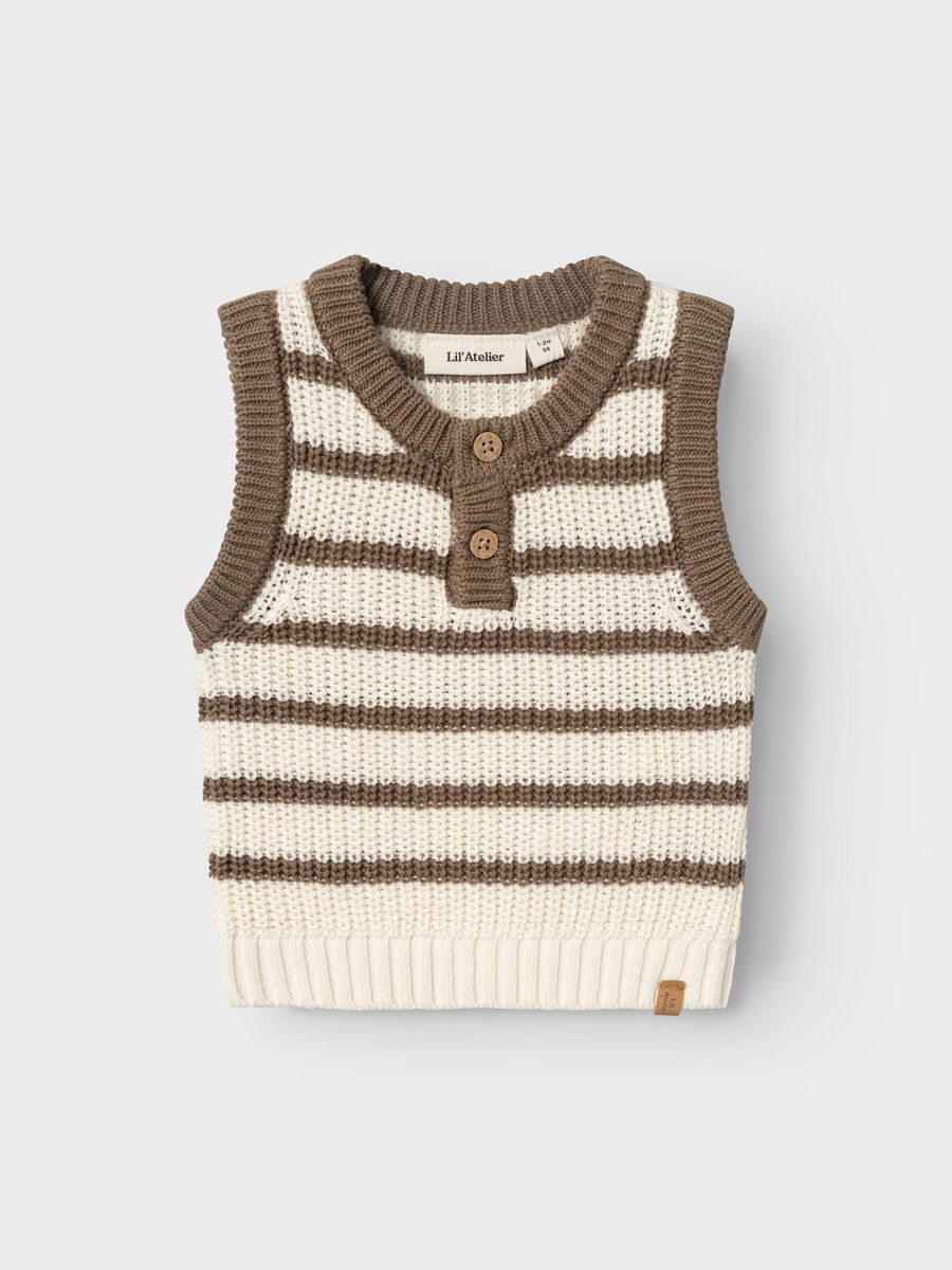 name it STRIPED KNITTED VEST, Birch, highres - 13234272_Birch_003.jpg