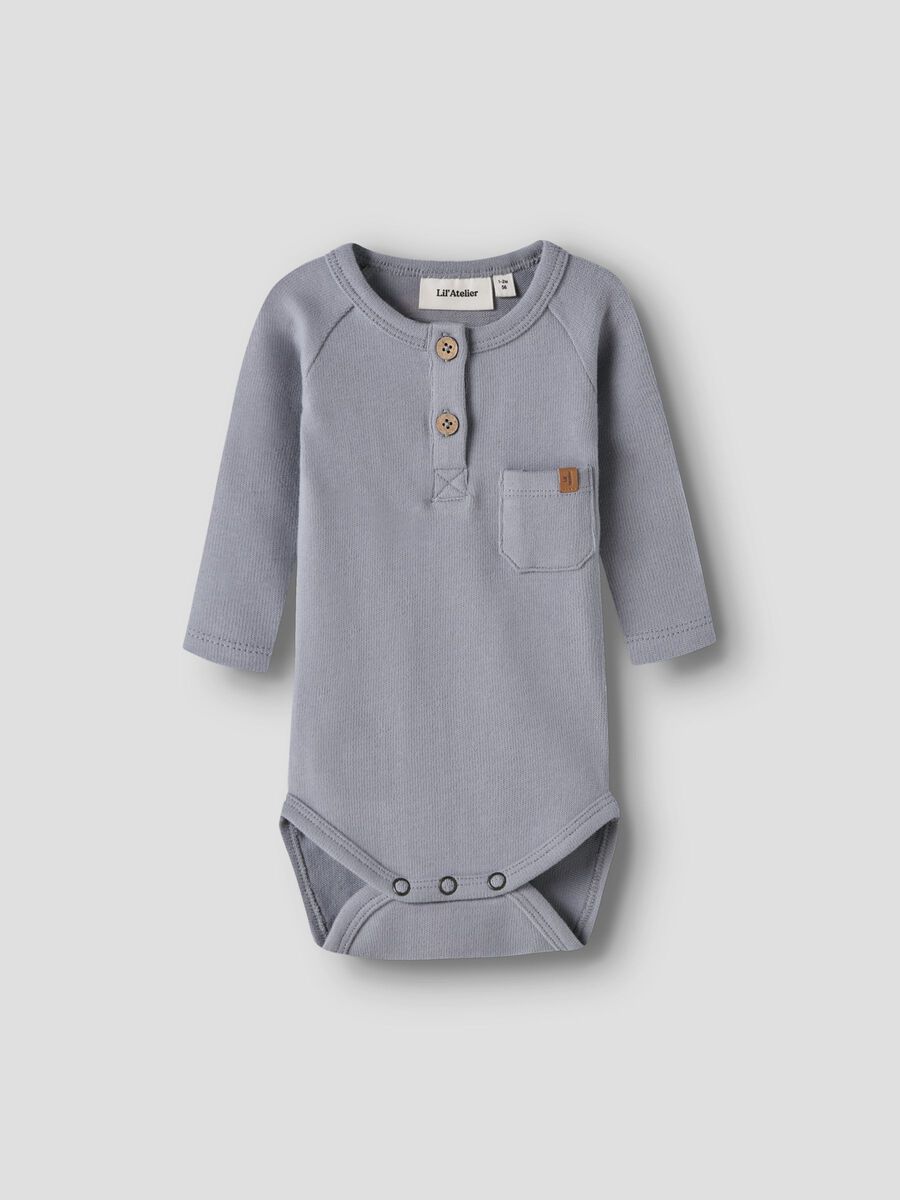 Product carousel image 1 ORGANIC COTTON ROMPER, Sleet
