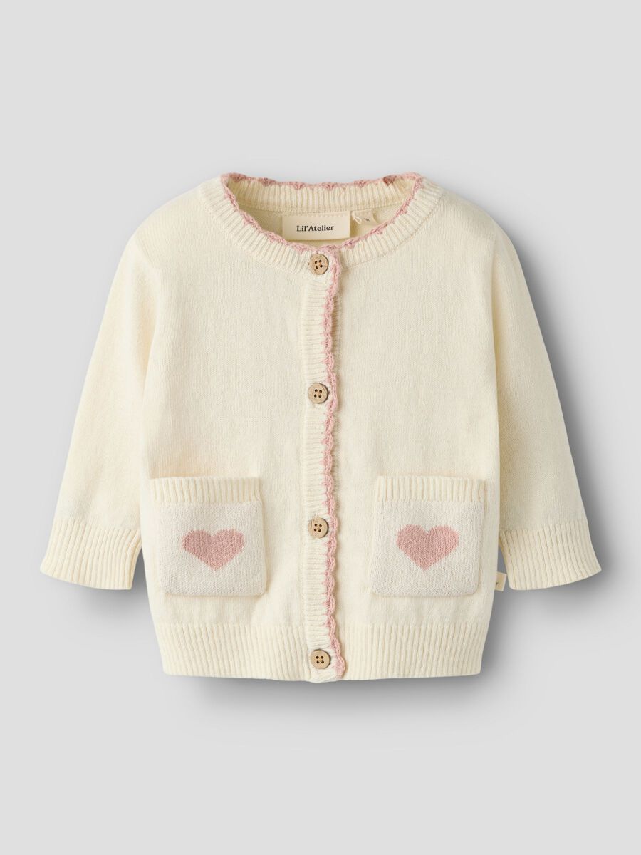 Product carousel image - ORGANIC COTTON CARDIGAN, Turtledove | 1