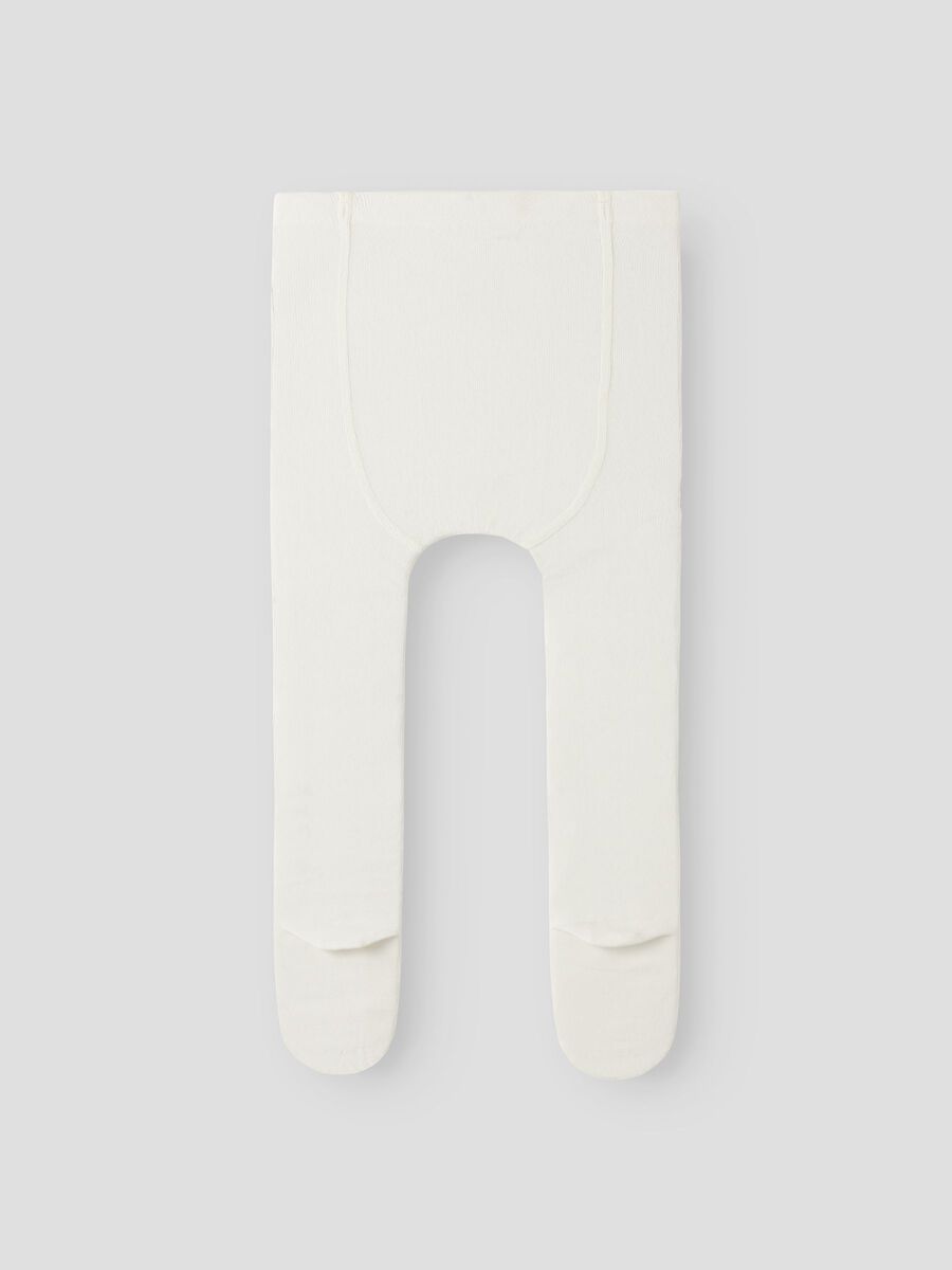 Product carousel image - RIB KNIT PANTYHOSE, Coconut Milk | 2