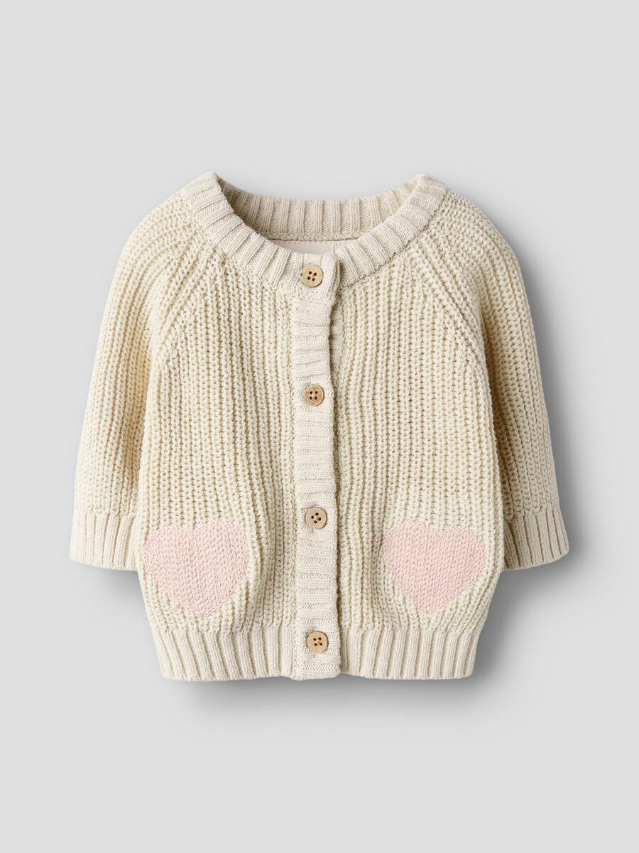 Carousel image - EMBROIDED KNITTED CARDIGAN, Turtledove | 1