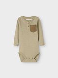Product image thumbnail - ORGANIC COTTON ROMPER, Moss Gray | 1