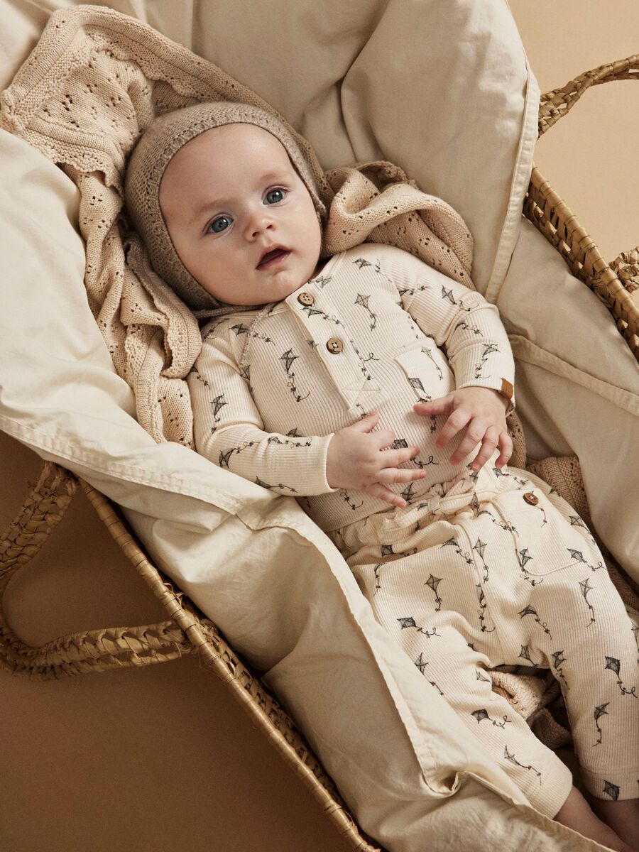 Product carousel image - LONG SLEEVED ROMPER, Turtledove | 1