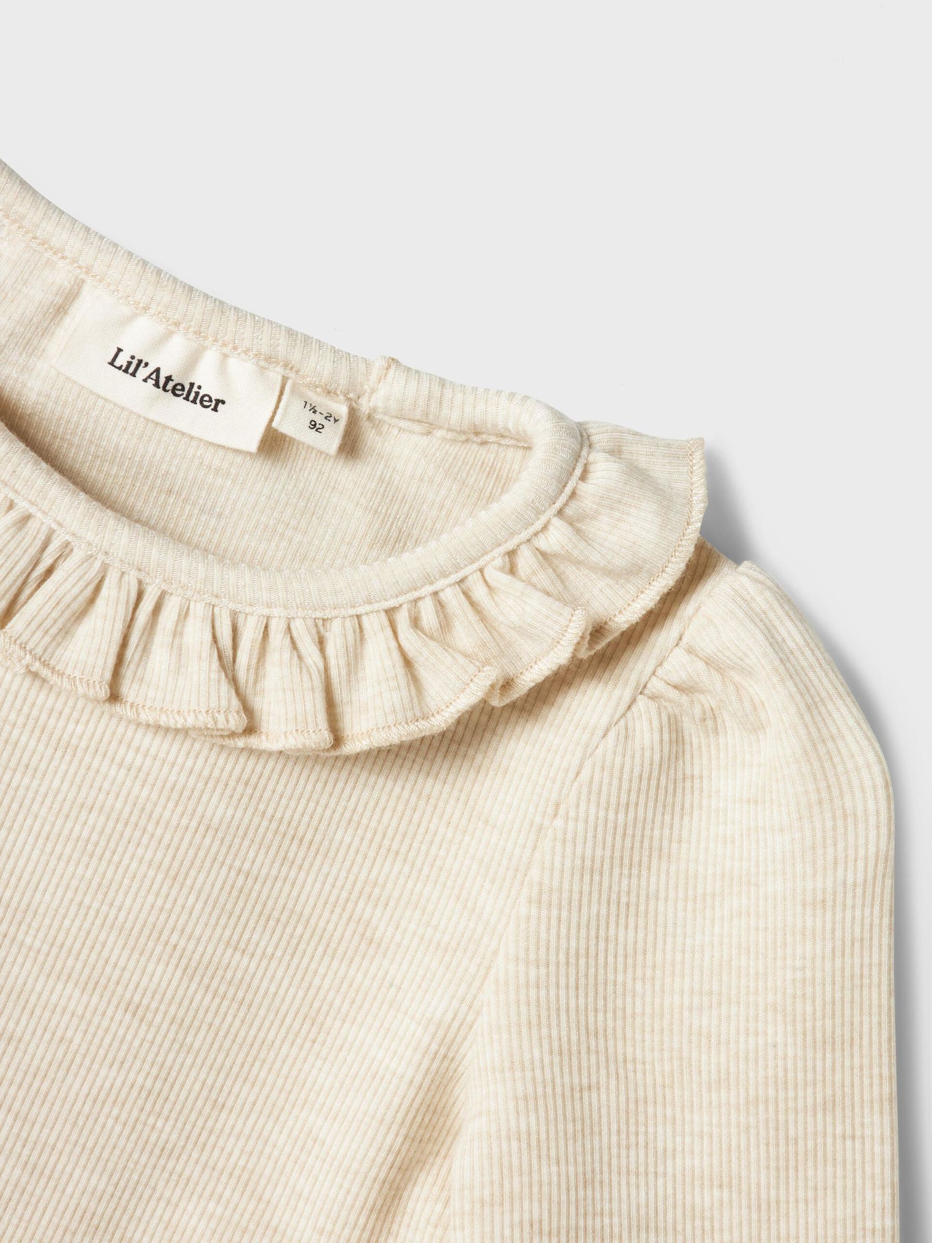 Carousel image - SMAL PASSFORM LÅNGÄRMAD TOPP, Turtledove | 5