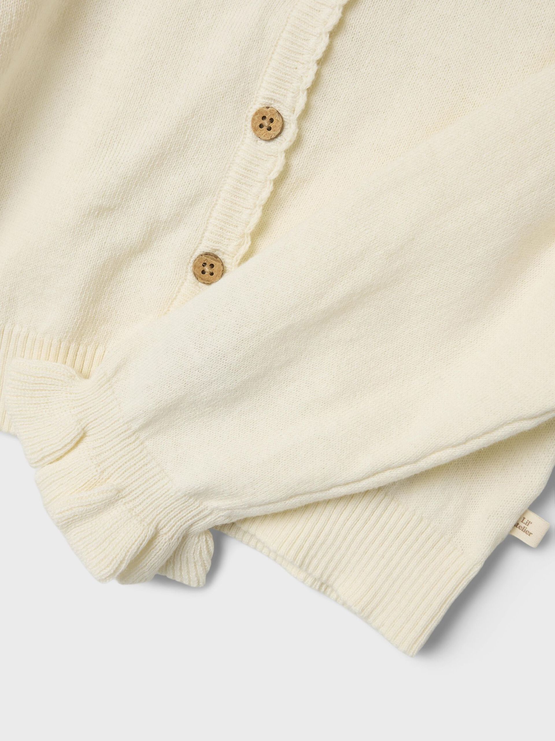 Carousel image - SHORT KNITTED CARDIGAN, Coconut Milk | 5