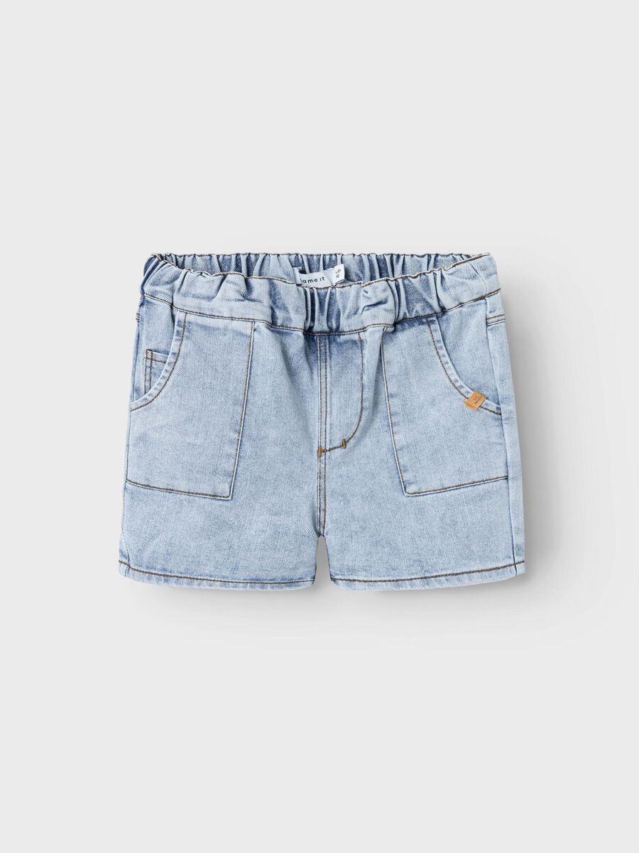 name it BAGGY FIT DENIM SHORTS, Light Blue Denim, highres - 13230848_LightBlueDenim_003.jpg