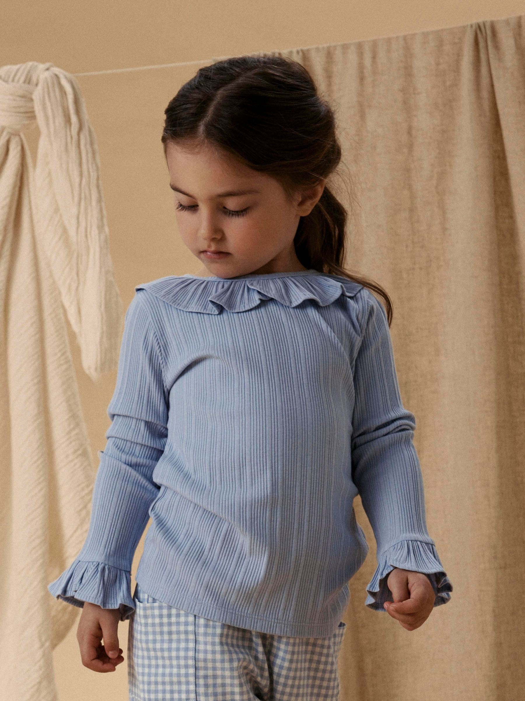 SLIM FIT TOP - Toddler 92-128 | Girl | Blue | Lil' Atelier®