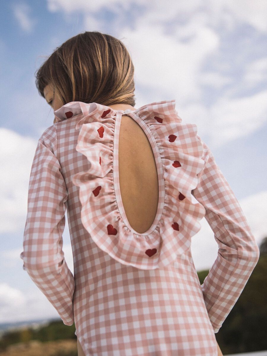 Product carousel image - EMBROIDERY DETAIL SWIMSUIT, Misty Rose | 1