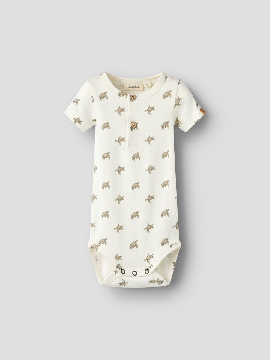 Product carousel image - PRINTED ROMPER, Coconut Milk | 1